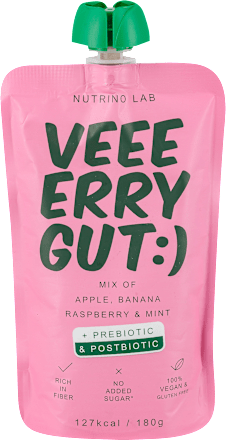 Veeerry Gut :) voćni pire od jabuke, banane, maline i mente  Nutrino Lab