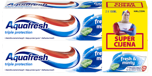 Pasta za zube fresh & minty, duopack (2 x 100 ml) Aquafresh