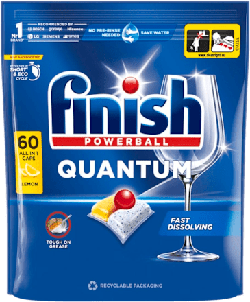 Kapsułki do zmywarek Quantum All in One cytrynowe Finish
