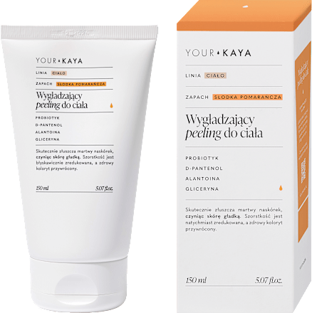 Peeling wygładzający do ciała o zapachu słodkiej pomarańczy YourKaya