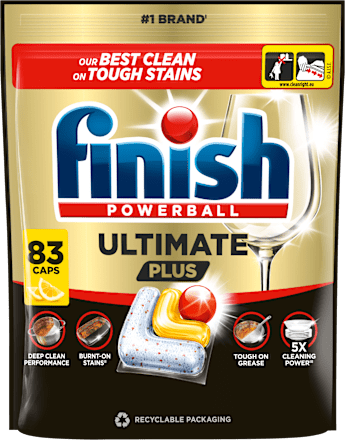 Kapsuly do umývačky riadu Powerball Ultimate Plus Lemon Finish