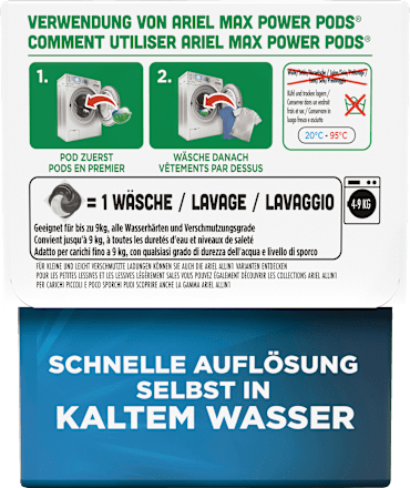 Universalwaschmittel Pods Max Power 3 Integrierte Waschzusätze ARIEL