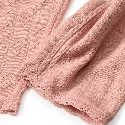 Schlafanzug aus Wolle-Seide mit Ajour-Struktur, rosa, Gr. 62/68 ALANA