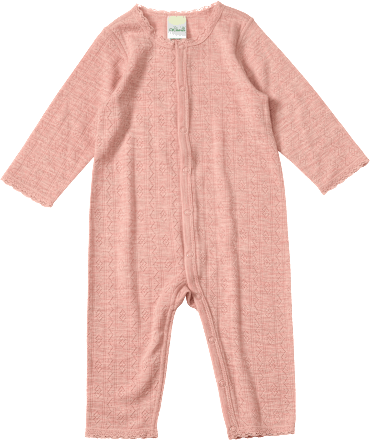 Schlafanzug aus Wolle-Seide mit Ajour-Struktur, rosa, Gr. 62/68 ALANA