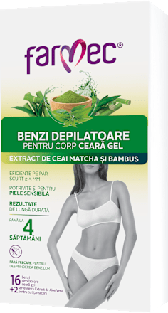 Benzi depilatoare cu ceară gel pentru corp farmec