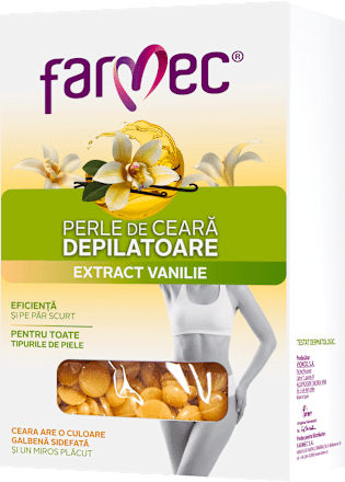 Perle de ceară depilatoare cu extract de vanilie farmec