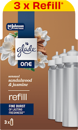 ONE náhradní náplň do osvěžovače Sandalwood & Jasmine 3x10 ml glade