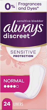 discreet Slipeinlagen Inkontinenz Sensitive Normal always