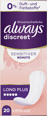 discreet Slipeinlagen Inkontinenz Sensitive Long Plus always