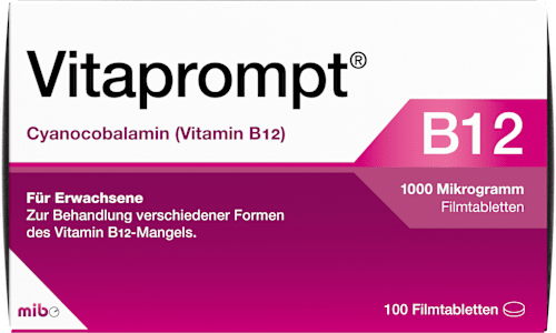 Vitaprompt, Cyanocobalamin (Vitamin B12), 1000 Mikrogramm Filmtabletten Vitaprompt