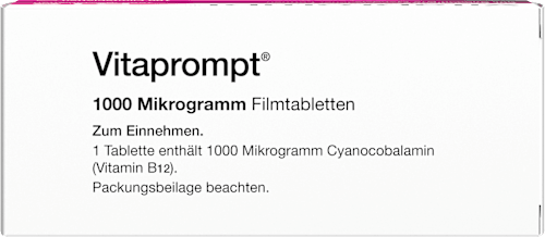 Vitaprompt, Cyanocobalamin (Vitamin B12), 1000 Mikrogramm Filmtabletten Vitaprompt