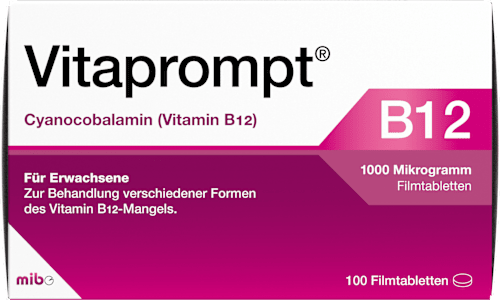 Vitaprompt, Cyanocobalamin (Vitamin B12), 1000 Mikrogramm Filmtabletten Vitaprompt