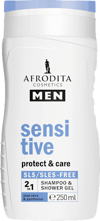 Šampon in gel za prhanje MEN Sensitive 2v1 AFRODITA