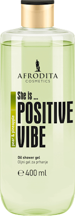 Oljni gel za prhanje She is … POSITIVE VIBE, hruška & ananas AFRODITA