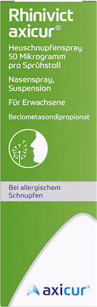 Rhinivict axicur Heuschnupfenspray 50ug/Sprühstoß Nasenspray Suspension Rhinivict