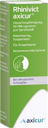Rhinivict axicur Heuschnupfenspray 50ug/Sprühstoß Nasenspray Suspension Rhinivict