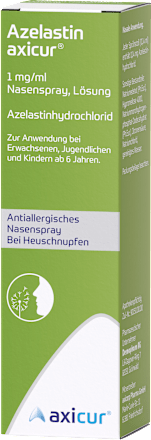 Azelastin axicur 1mg/ml Nasenspray, Azelastinhydrochlorid Azedil