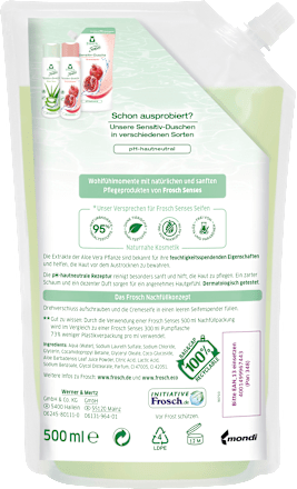 Flüssigseife Aloe Vera Nachfüllpack Frosch Senses