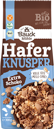 Müsli, Hafer Knusper Extra Schoko, glutenfrei Bauck Mühle