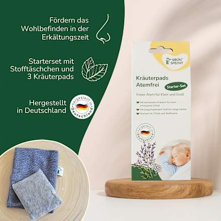 Kräuterpads Atemfrei Starter-Set Grünspecht