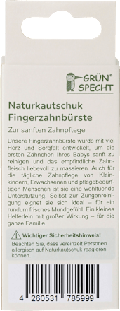 Fingerzahnbürste Naturkautschuk Grünspecht