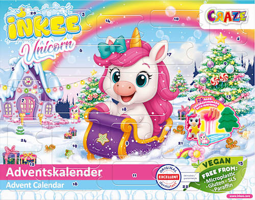 Adventskalender 2026 Kinder Badezusätze Unicorn CRAZE