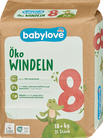 Windeln Öko Gr. 8 (18+ kg) babylove