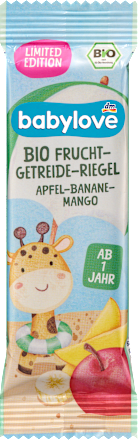 Bio ovocno-obilná tyčinka s ovsenými vločkami jablko, banán & mango babylove