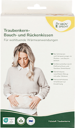 Traubenkern Bauch- und Rückenkissen Grünspecht