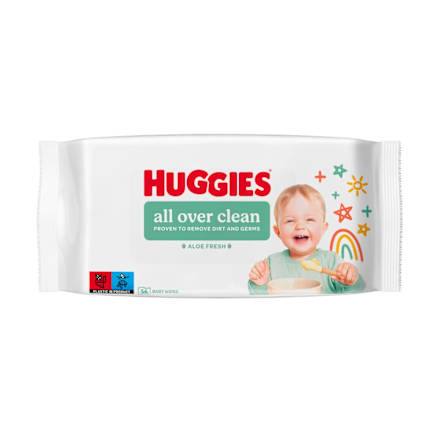 all over clean șervețele umede pentru copii  Huggies