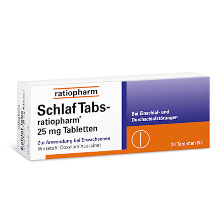 SchlafTabs-ratiopharm 25 mg Doxylaminsuccinat Tabletten ratiopharm