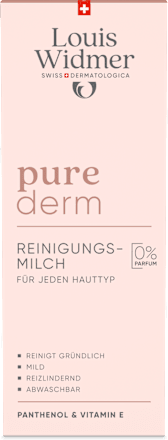 Louis Widmer purederm Reinigungsmilch parfümfrei  Louis Widmer purederm