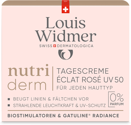 Louis Widmer nutriderm Tagescreme Èclat Rosé parfümfrei LSF50 Louis Widmer nutriderm