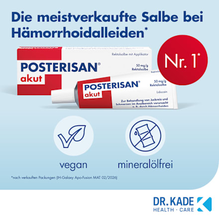 POSTERISAN akut 50mg/g Rektalsalbe POSTERISAN
