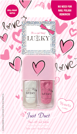 2u1 peel off lak za nokte Just Duet – rozi LUKKY