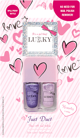 2u1 peel off lak za nokte Just Duet – ljubičasti LUKKY