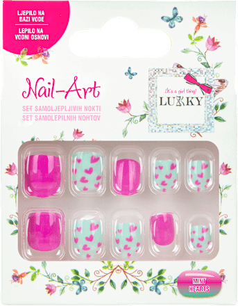 Samoljepljivi nokti – Mini Hearts LUKKY