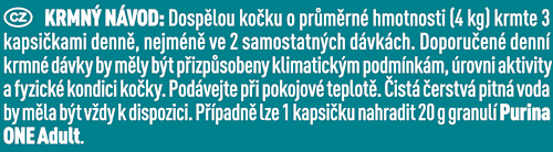 Adult kapsičky pro kočky jehněčí, mořské ryby, kuře, hovězí ve šťávě 40x85g PURINA ONE
