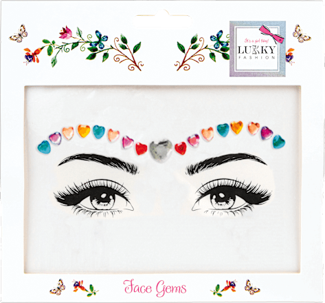 Ukras za lice Face Gems – Hearty Eyes LUKKY