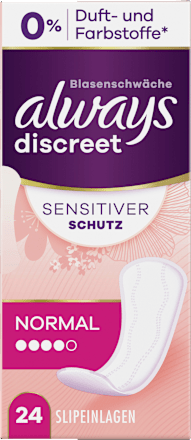 discreet Slipeinlagen Inkontinenz Sensitive Normal always