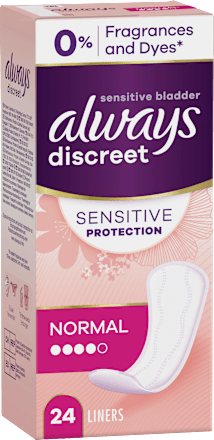 discreet Slipeinlagen Inkontinenz Sensitive Normal always