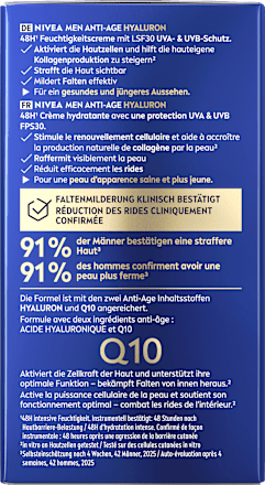 Feuchtigskeitscreme Anti Age Hyaluron NIVEA MEN