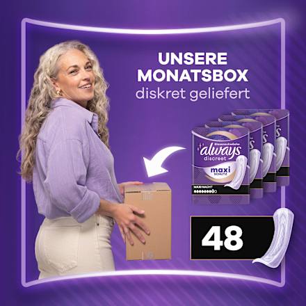 discreet Einlagen Inkontinenz Maxi Nacht always