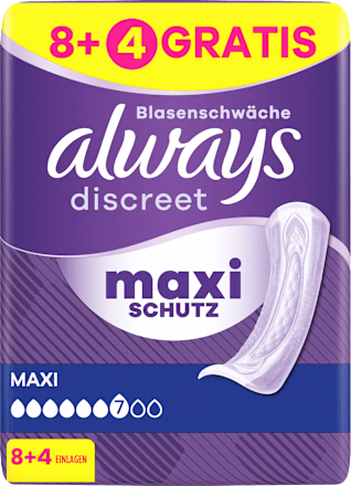 discreet Einlagen Inkontinenz Maxi Tag always