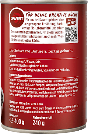Schwarze Bohnen Davert