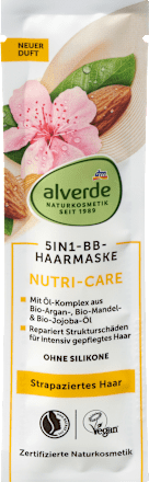 BB-negovalna maska za lase NUTRI-CARE z oljnim kompleksom alverde NATURKOSMETIK
