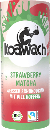 Trinkfertiger Schokodrink, Strawberry Matcha mit Koffein koawach