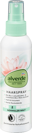 Haarspray mit Lotusblüten- & violettem Reisextrakt alverde NATURKOSMETIK