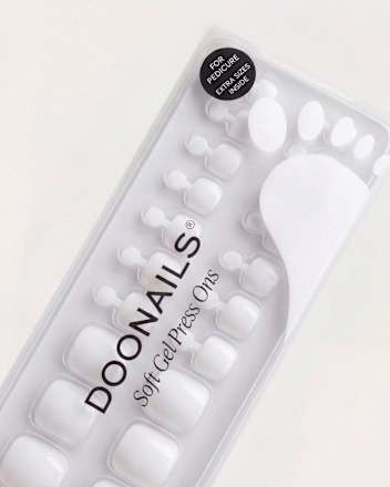 Künstliche Nägel, Soft Gel Press Ons Pediküre Snow White Doonails
