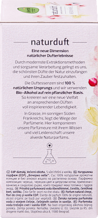Eau de Parfum Naturduft Abendhimmel alverde NATURKOSMETIK